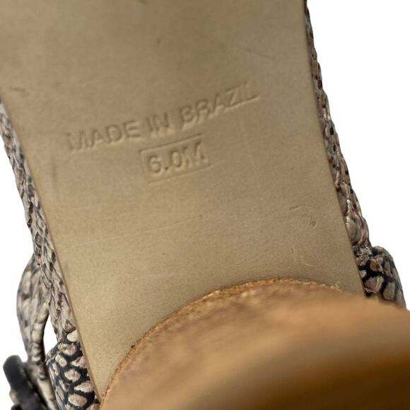 Women's STEVE MADDEN Size 6 Sara Faux Snakeskin Ankle Strap High Heel Sandals - Picture 11 of 13